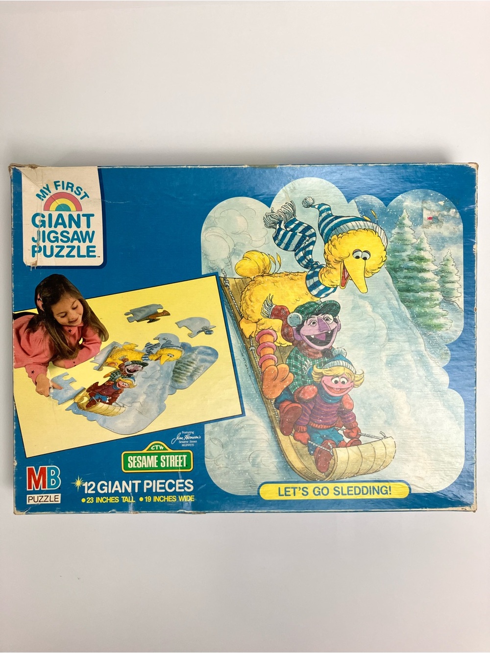 Rare Vintage Sesame Street 1988 Floor Puzzle 12 Giant Pieces Sliding 80s Muppets